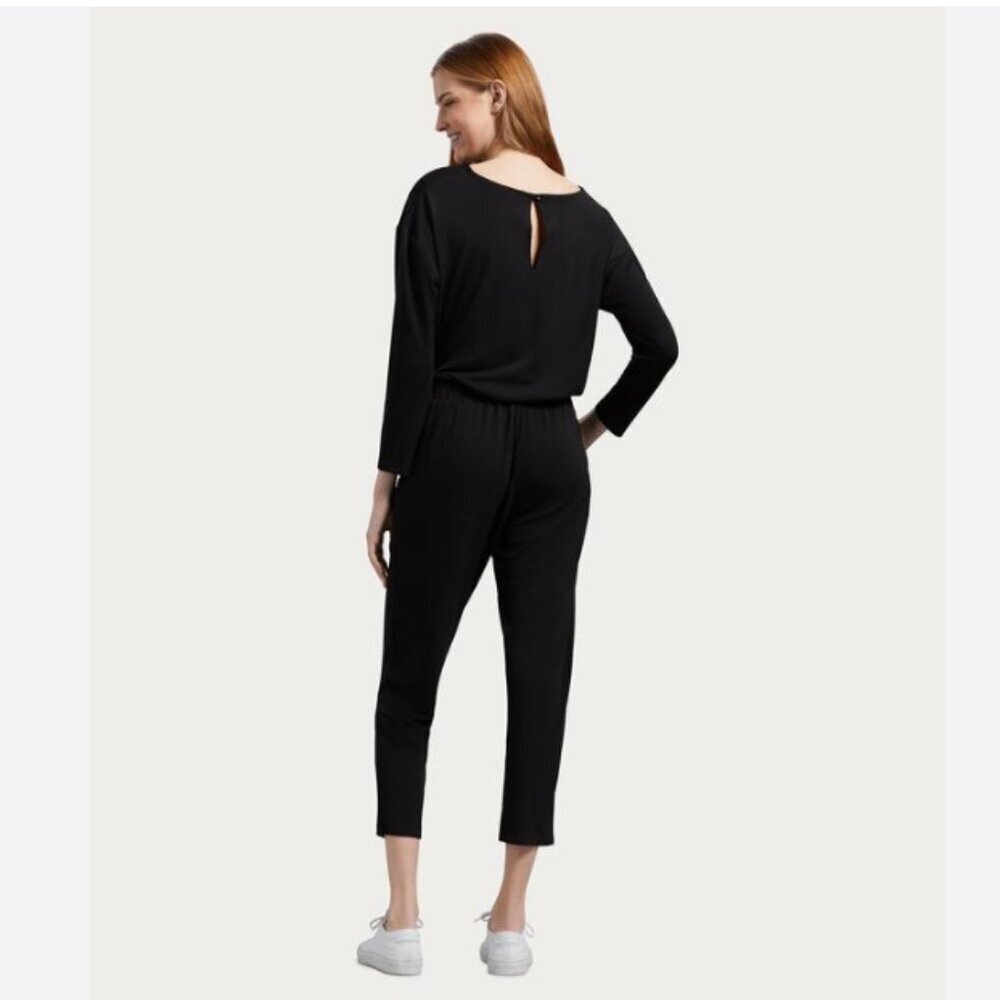 NWT MICHAEL STARS BLACK JERSEY JUMPSUIT - L